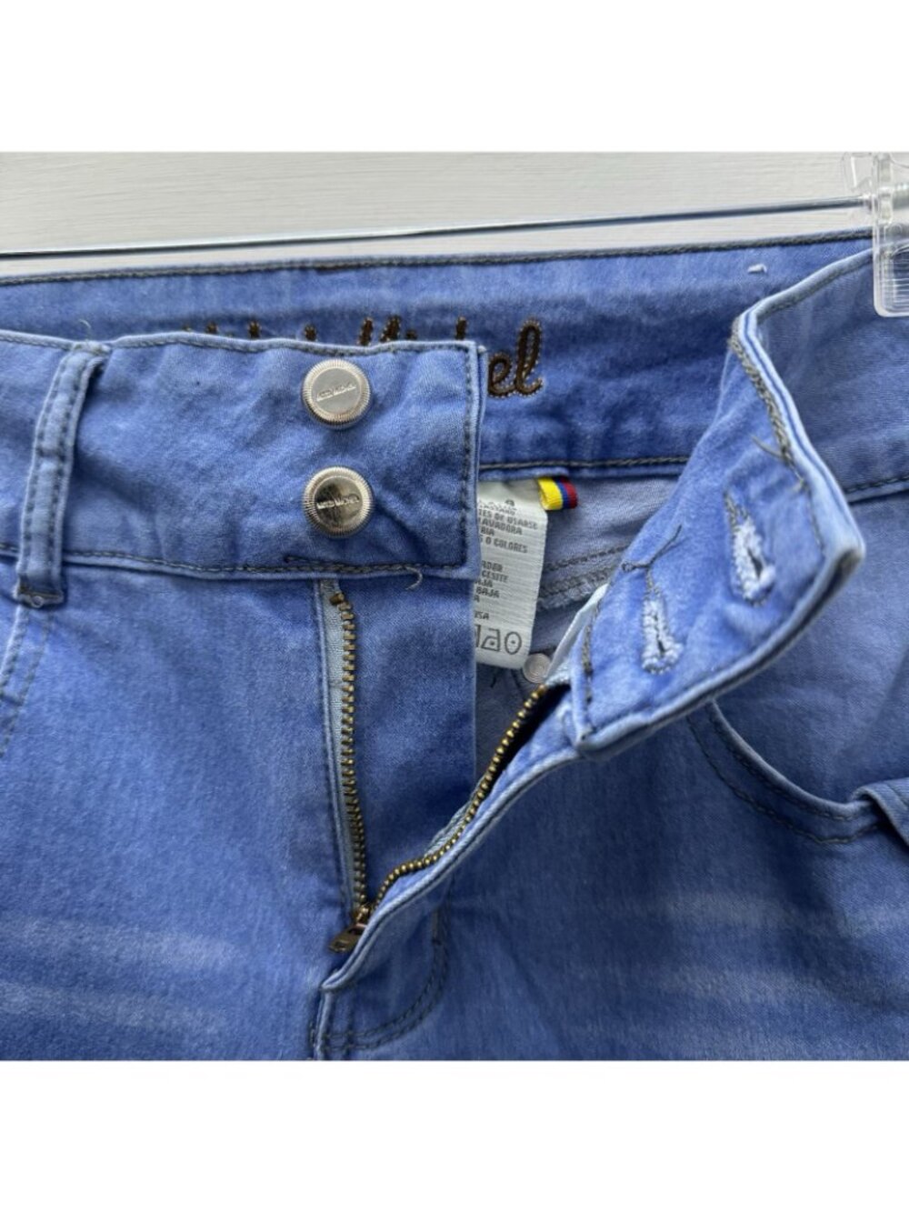 Mitzi Michel Juniors Size 9 High Rise Skinny Jeans Blue Stretch USA Made - Picture 8 of 12